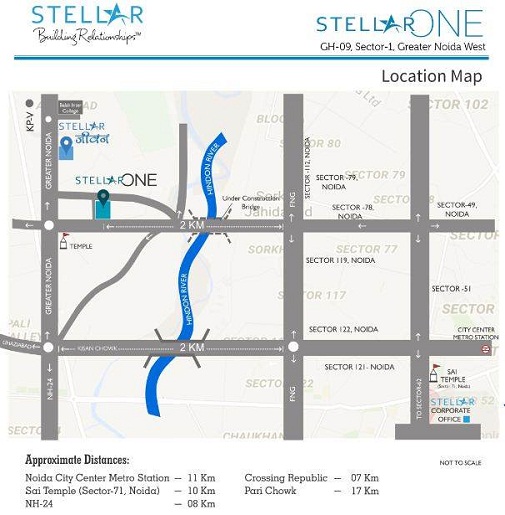 Stellar One Noida Extension Location Map